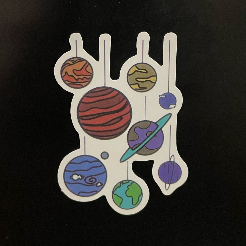Planet Mobile Sticker